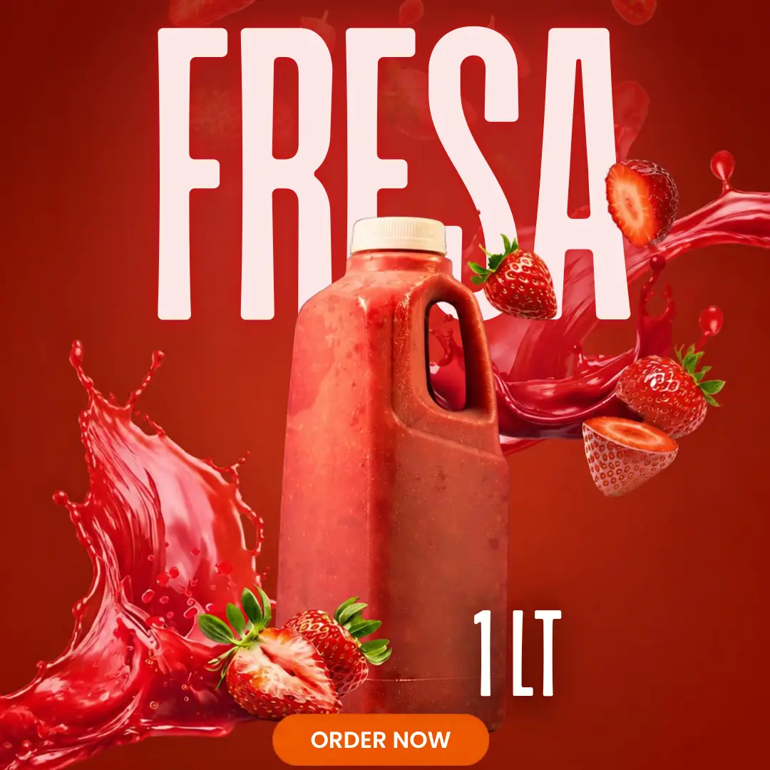 Pulpa de fresa natural al mayoreo en Monterrey